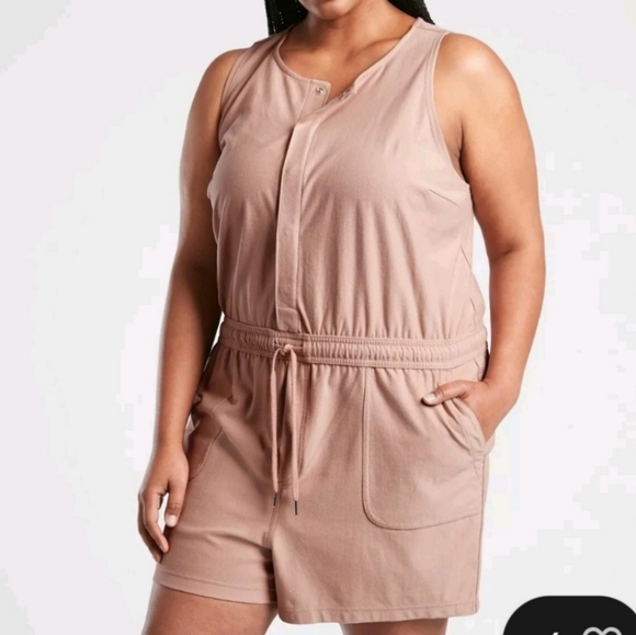 Athleta Pants - 🏷️ATHLETA Farallon Romper Drawstring Organic Cotton UPF Molt Size 3X